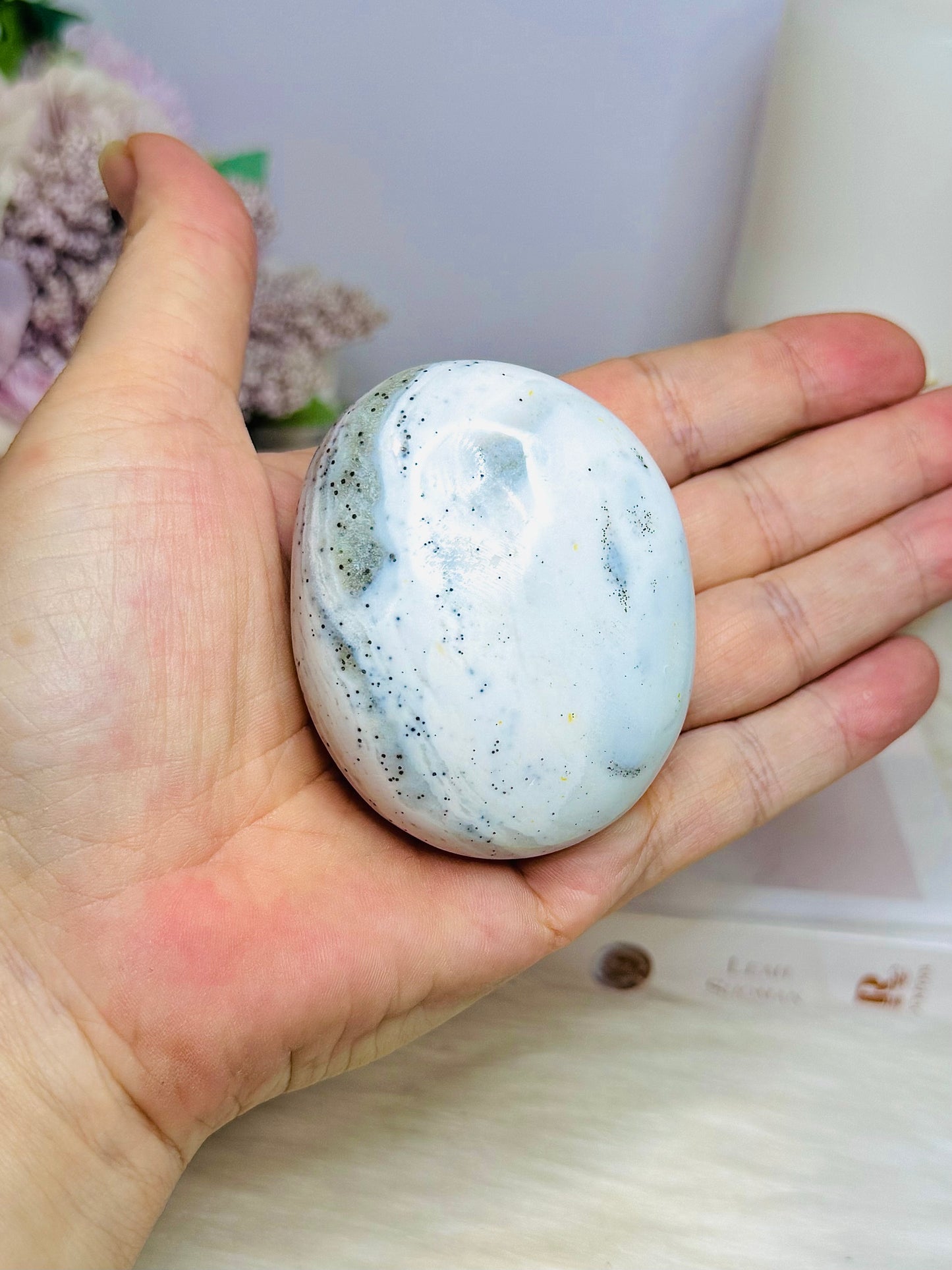 Large Ocean Jasper Palm Stone