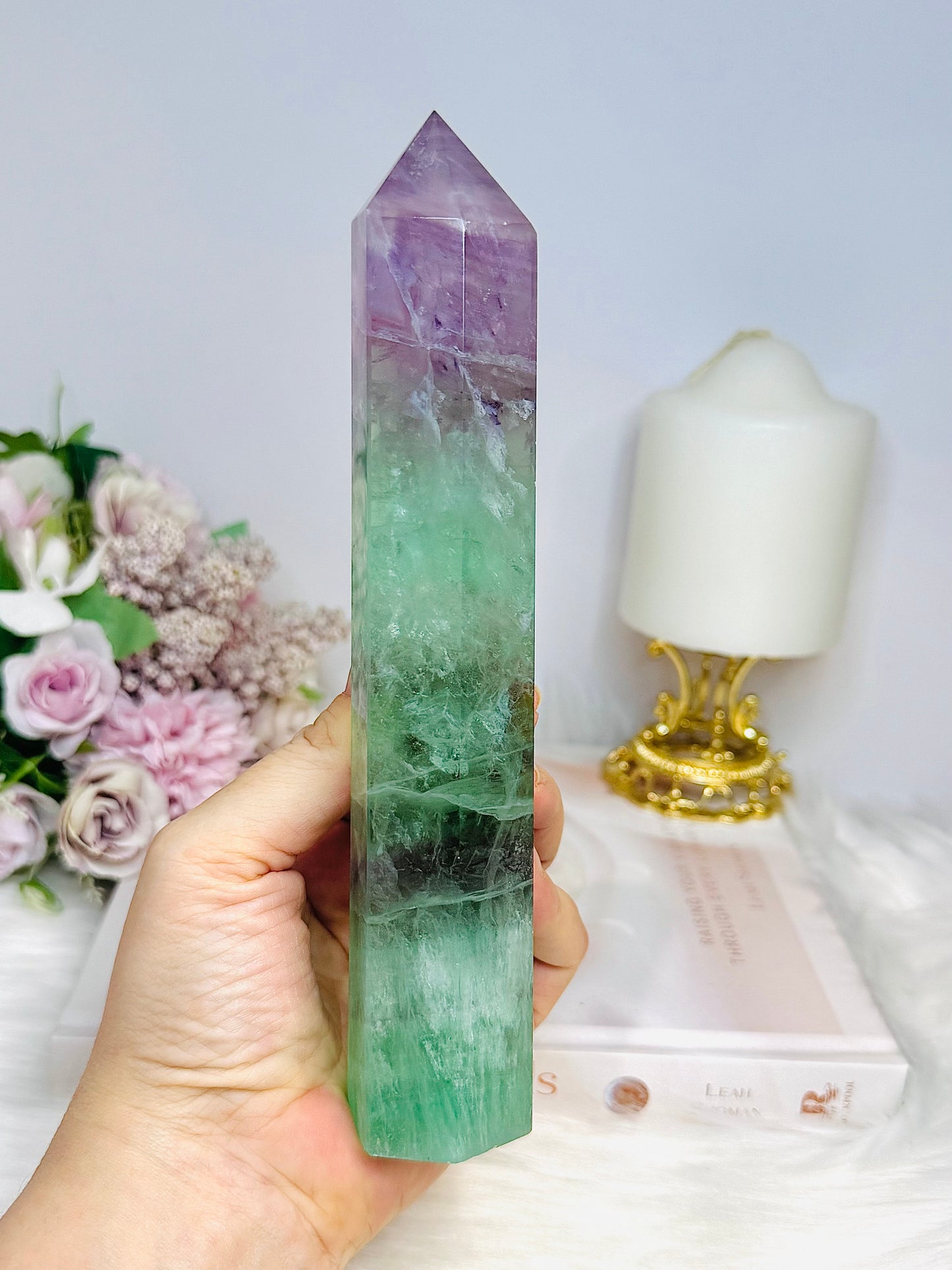 Watermelon Fluorite Tower 19.5cm