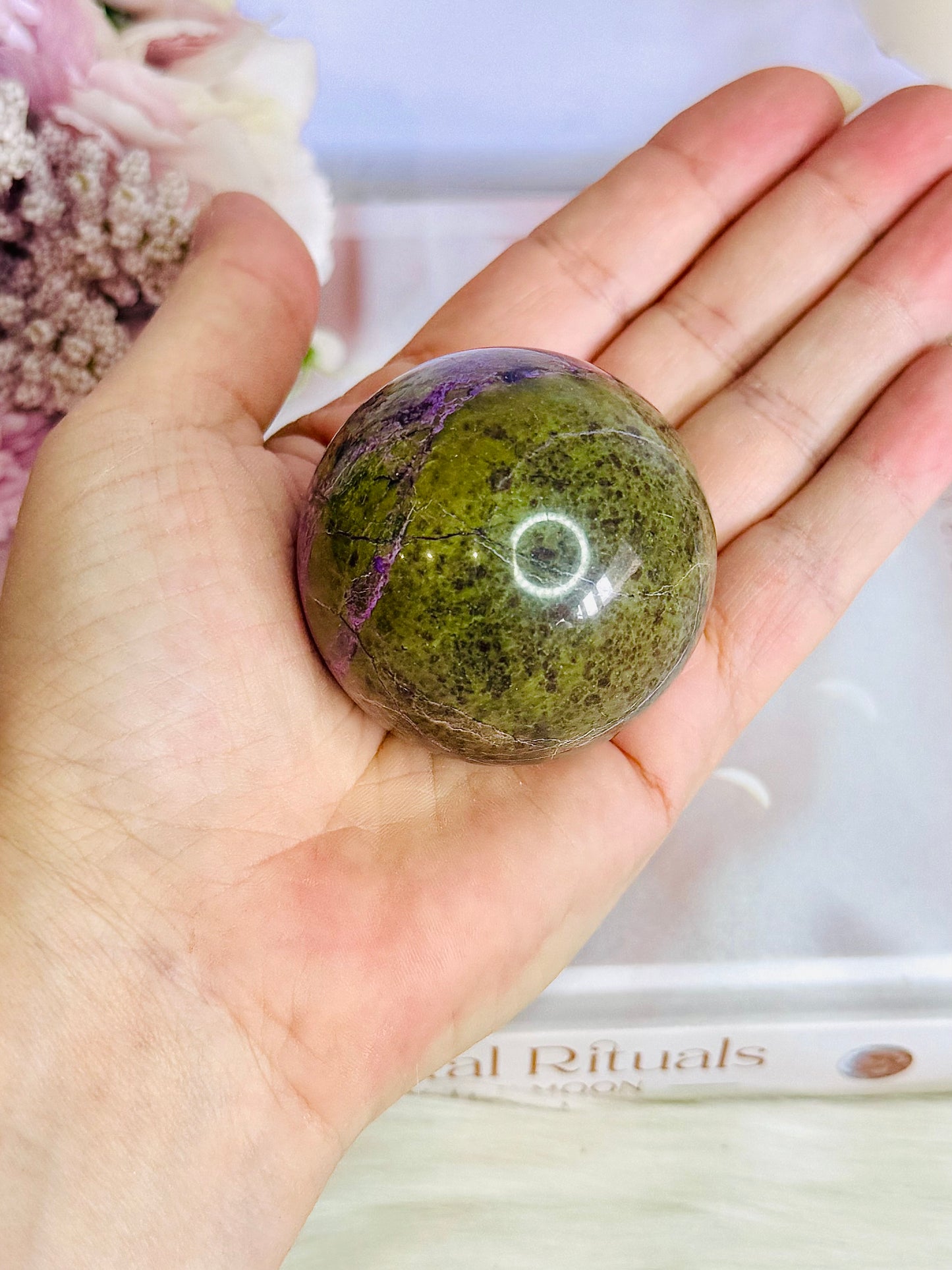 ⚜️ SALE ⚜️ Rare & Gorgeous Stitchtite | Atlantisite Sphere 5.5cm On Stand