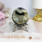 Druzy Agate Sphere on Stand 228g