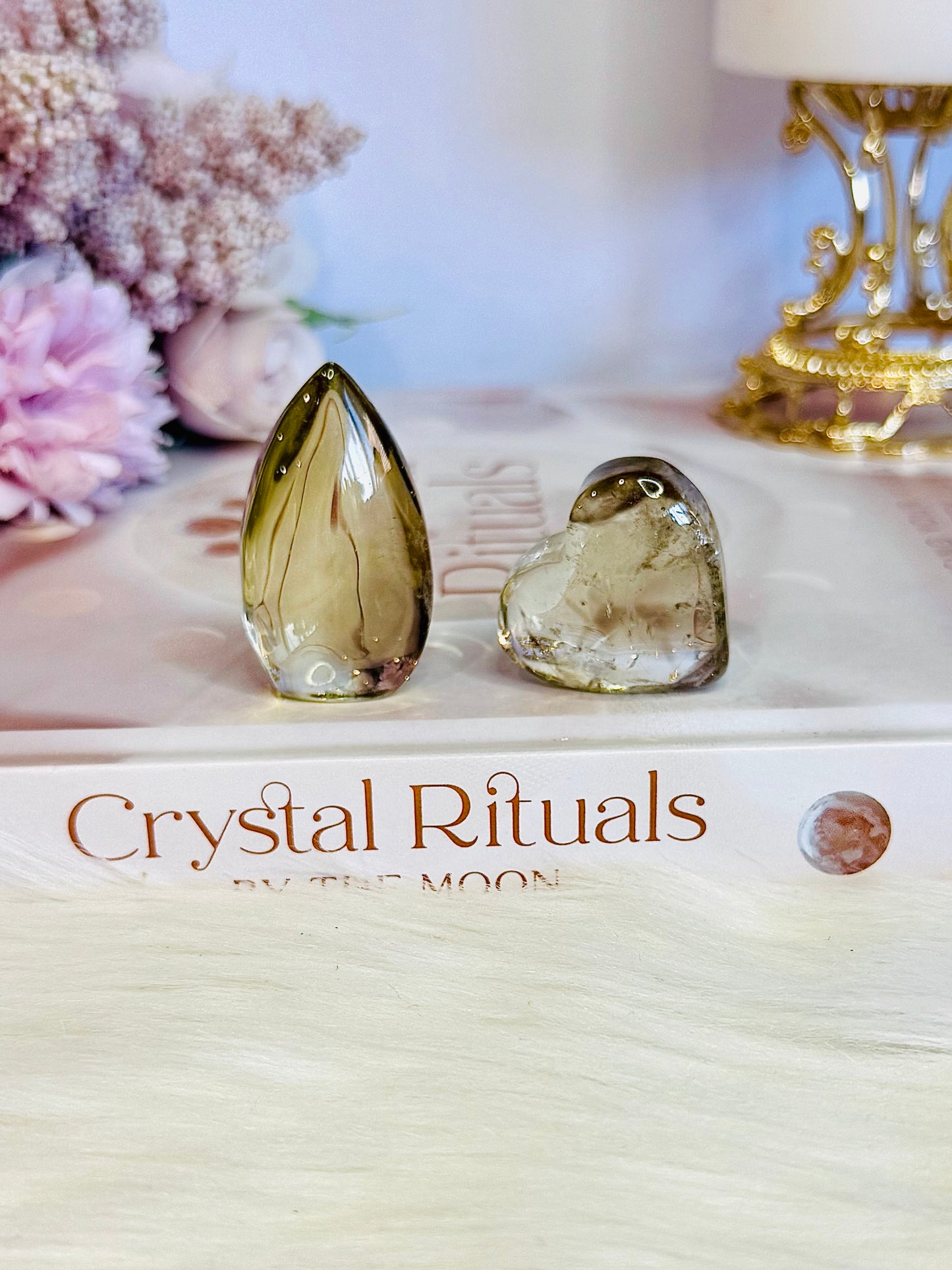 Beautiful Small Set ~ Citrine Freeform with Citrine Heart