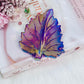 Stunning Aura Purple Quartz Leaf Carving 11cm