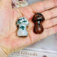 Set of 2 Mushrooms ~ Moss Agate & Jasper