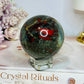Bloodstone Sphere 353g On Stand