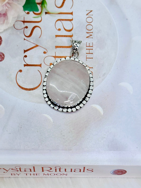 Beautiful Large Rose Quartz Pendant