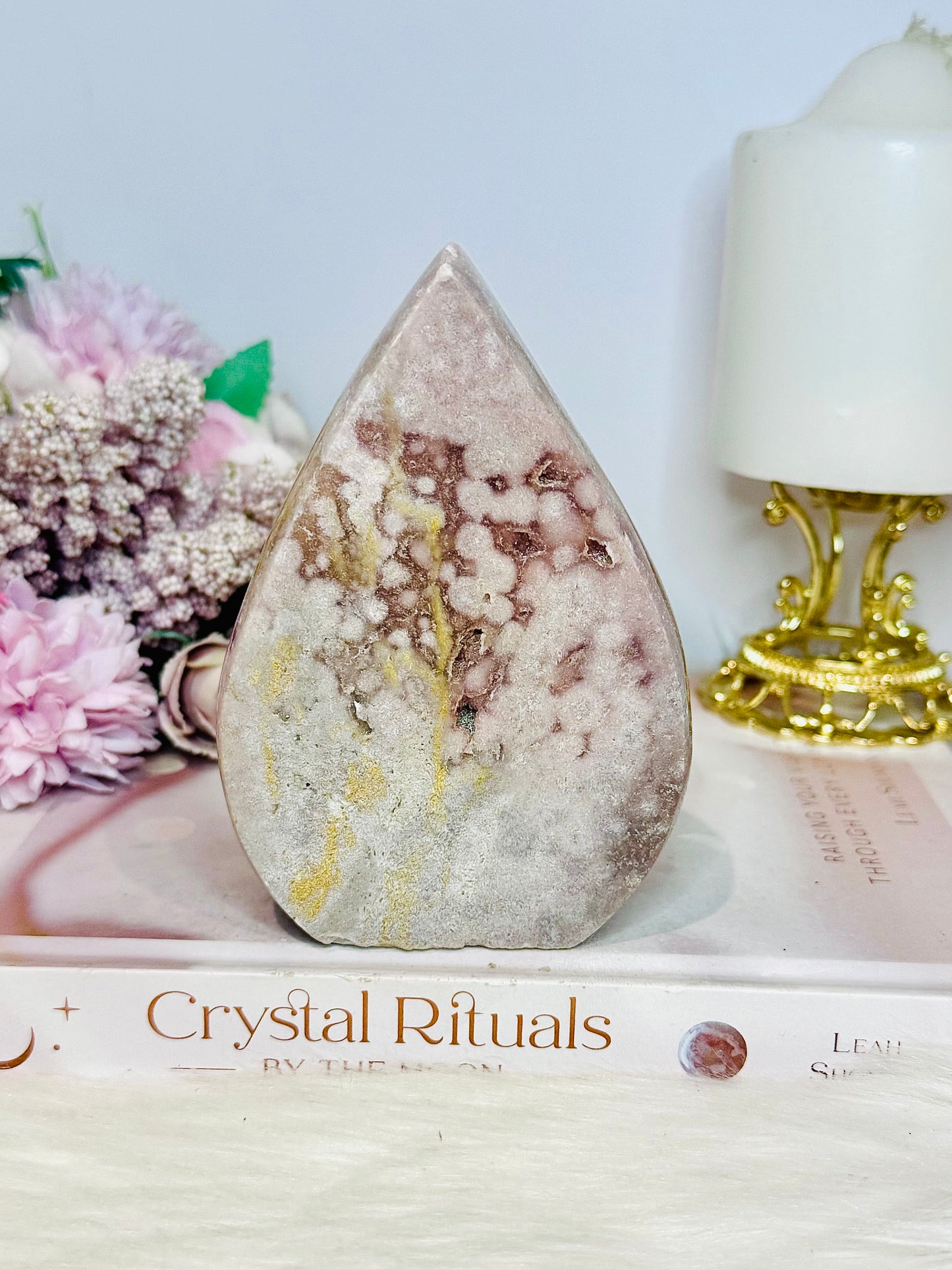 Large Pink Amethyst Druzy Flame | Freeform 464g