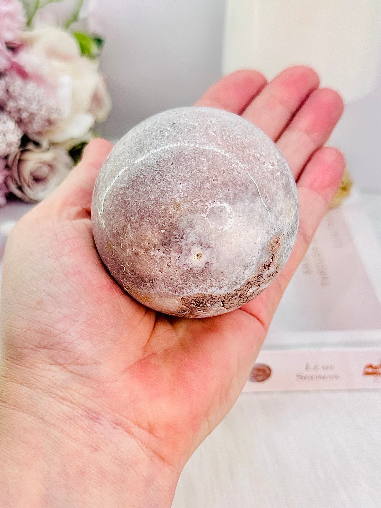 Simple Elegance ~ Pink Amethyst Druzy Sphere On Stand From Brazil 296grams