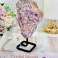 Stabilise Emotions ~ Gorgeous Large Raw Natural Lepidolite Crystal 587grams On Stand From Brazil