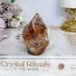 Jasper Carved Flame 7cm