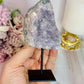 Absolutely Beautiful Angel Aura Amethyst Cluster On Stand From Brazil 12cm