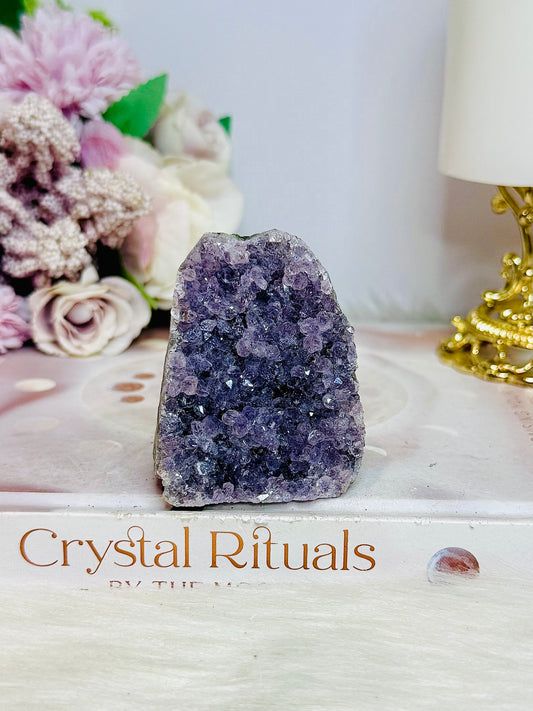 Natural Amethyst Base Cut Cluster 6cm