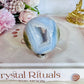 Blue Lace Agate Druzy Sphere On Stand 4.5cm
