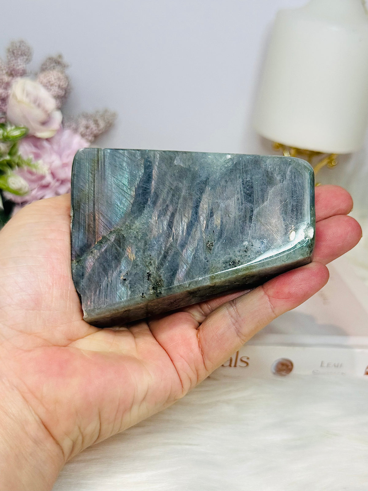 Labradorite Freeform with Lilac Flash 9.5cm 281g ~ Reduced as damaged