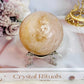 Large Druzy Pink Amethyst Sphere on Stand 403g