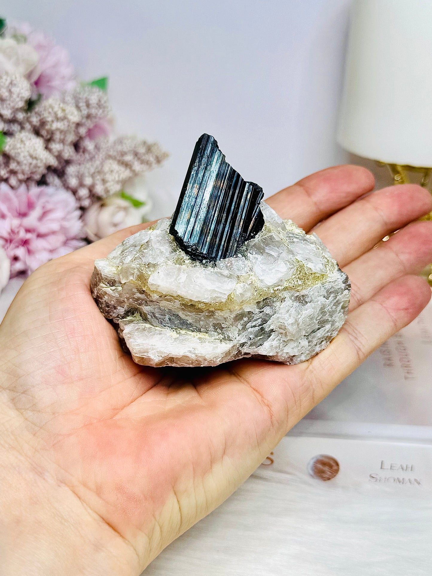 Natural Large Black Tourmaline on Matrix 201g