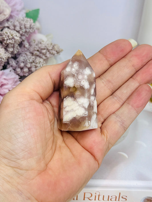 Flower Agate Tower | Point 6cm