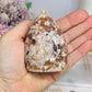 Flower Agate Carved Flame | Freeform 8cm