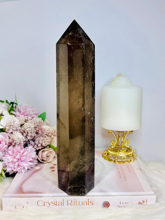 Large Smokey Quartz Tower 24cm 904g