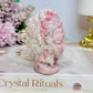 Pink Opal Carved Indian Head 8cm