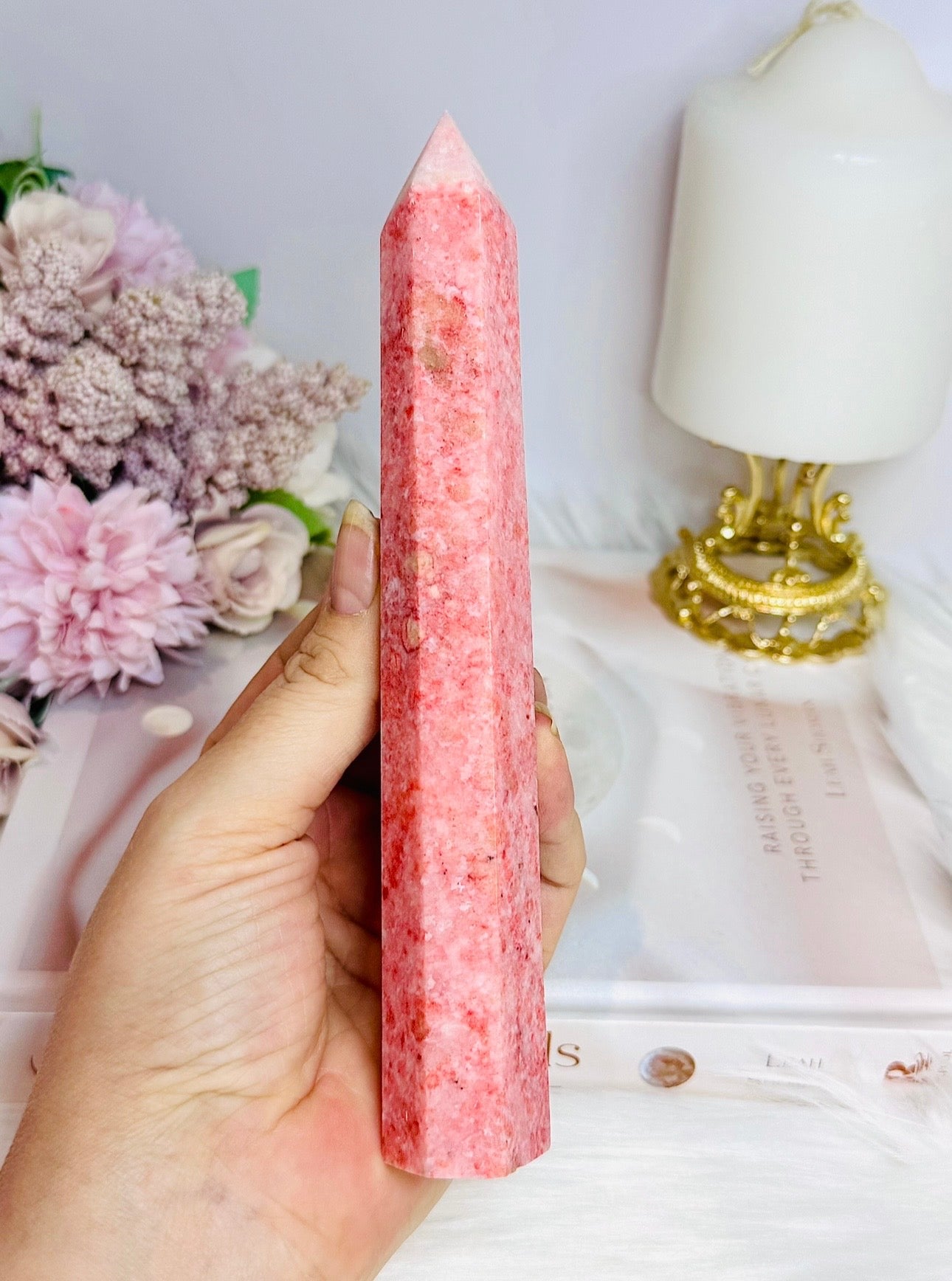 Tall Thulite Tower 17.5cm