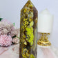 Large Green Opal Druzy Chunky Tower 18cm 668g