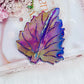 Stunning Aura Purple Quartz Leaf Carving 11cm