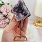 Natural Amethyst Cluster on Gold Stand 13cm