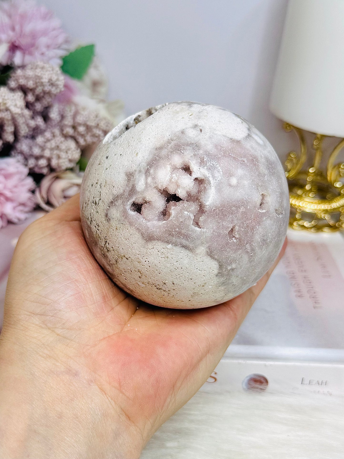 Pink Amethyst Druzy Sphere 562g