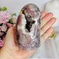 Classy & Fabulous Large 681gram 10.5cm Pink Amethyst Druzy Freeform From Brazil