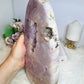 Statement Piece ~ Huge Pink Amethyst Druzy Portal Slab On Stand 36cm 2.45KG