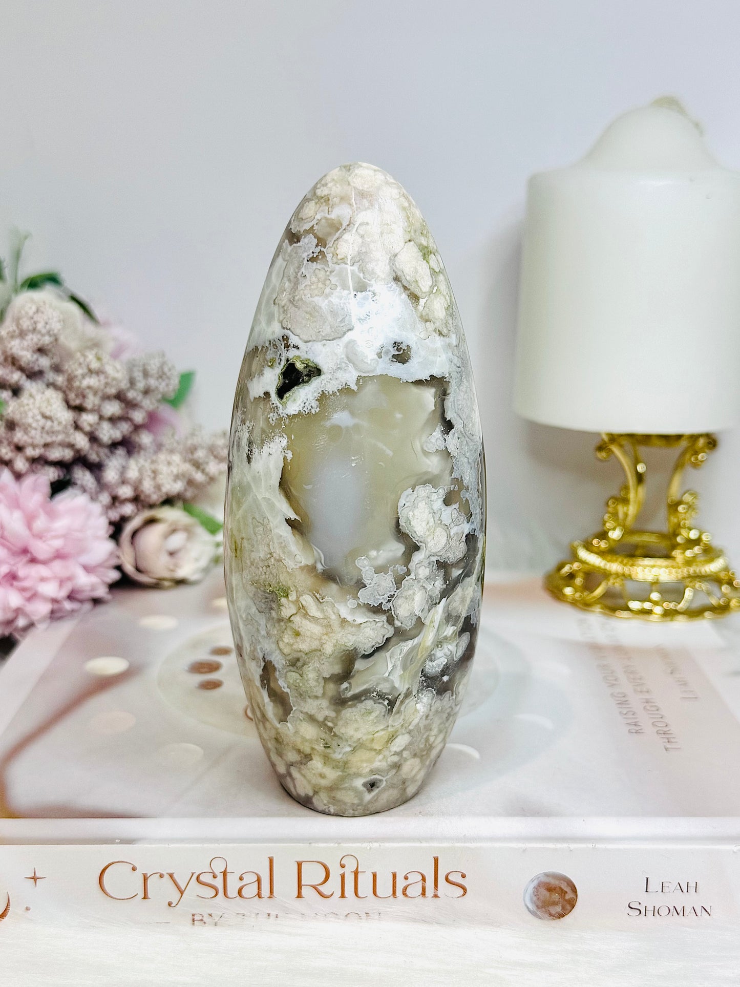 Large Flower Agate Freeform 13.5cm 472g