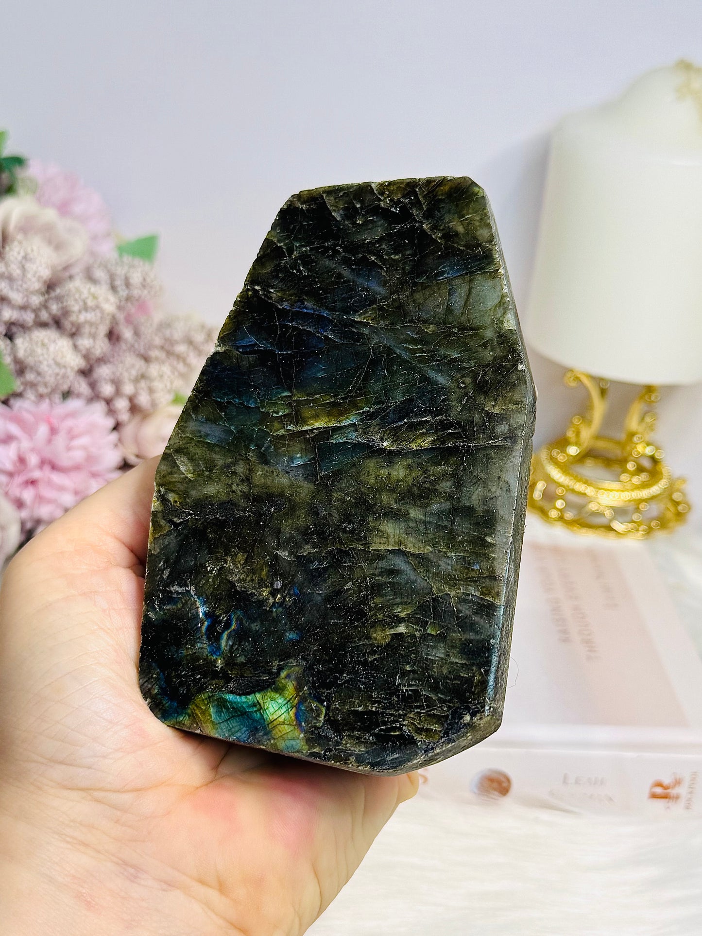 Natural Labradorite Slab 12cm