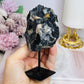 Black Tourmaline In Matrix Natural Specimen on Stand 12cm