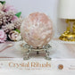 Pink Amethyst Druzy Sphere on Stand 362g