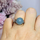 Adjustable Aquamarine Silver Ring in Gift Bag