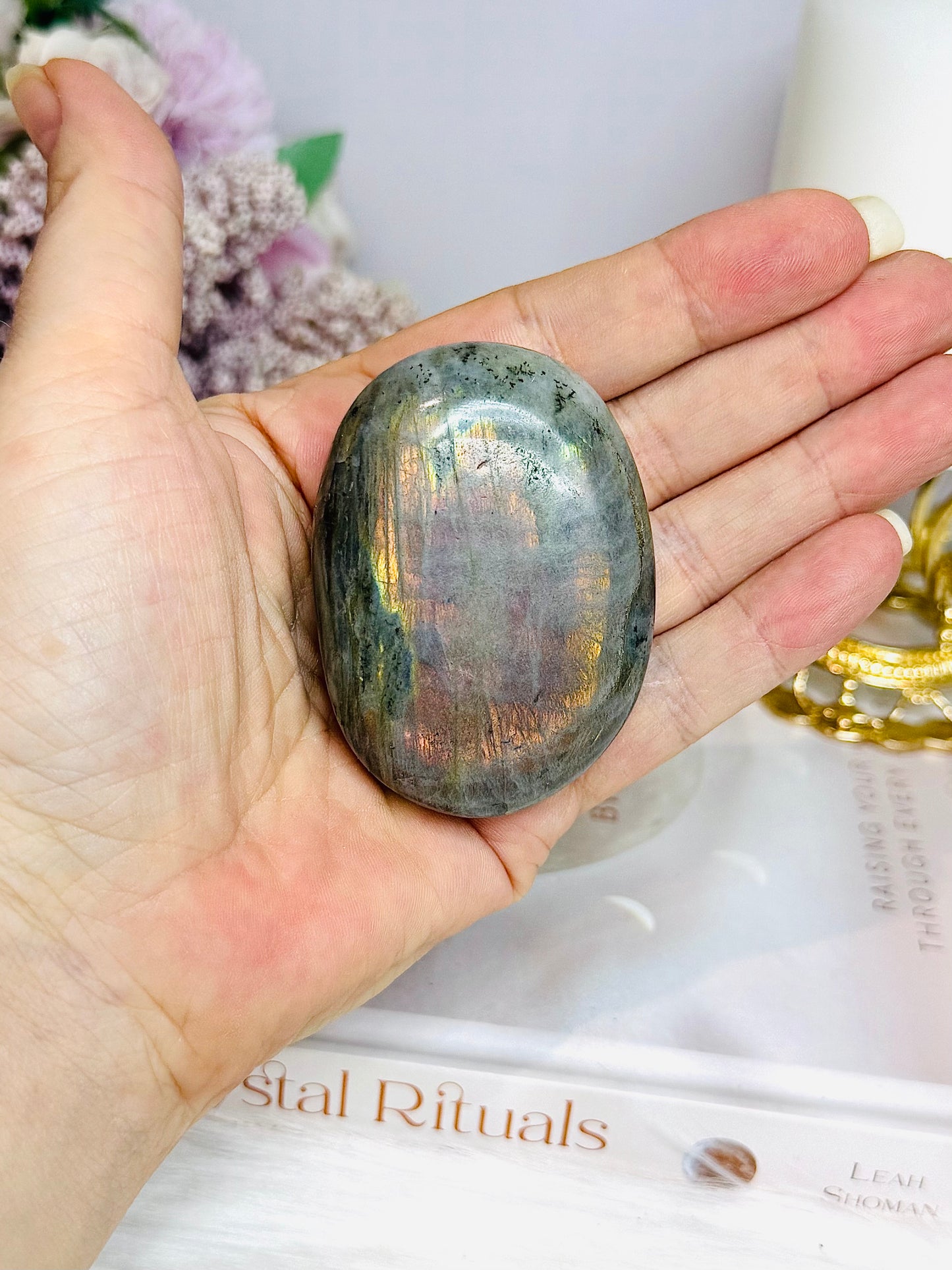 Labradorite Palm Stone