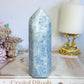 Gorgeous Natural High Grade Blue Calcite Chunky Tower 13cm