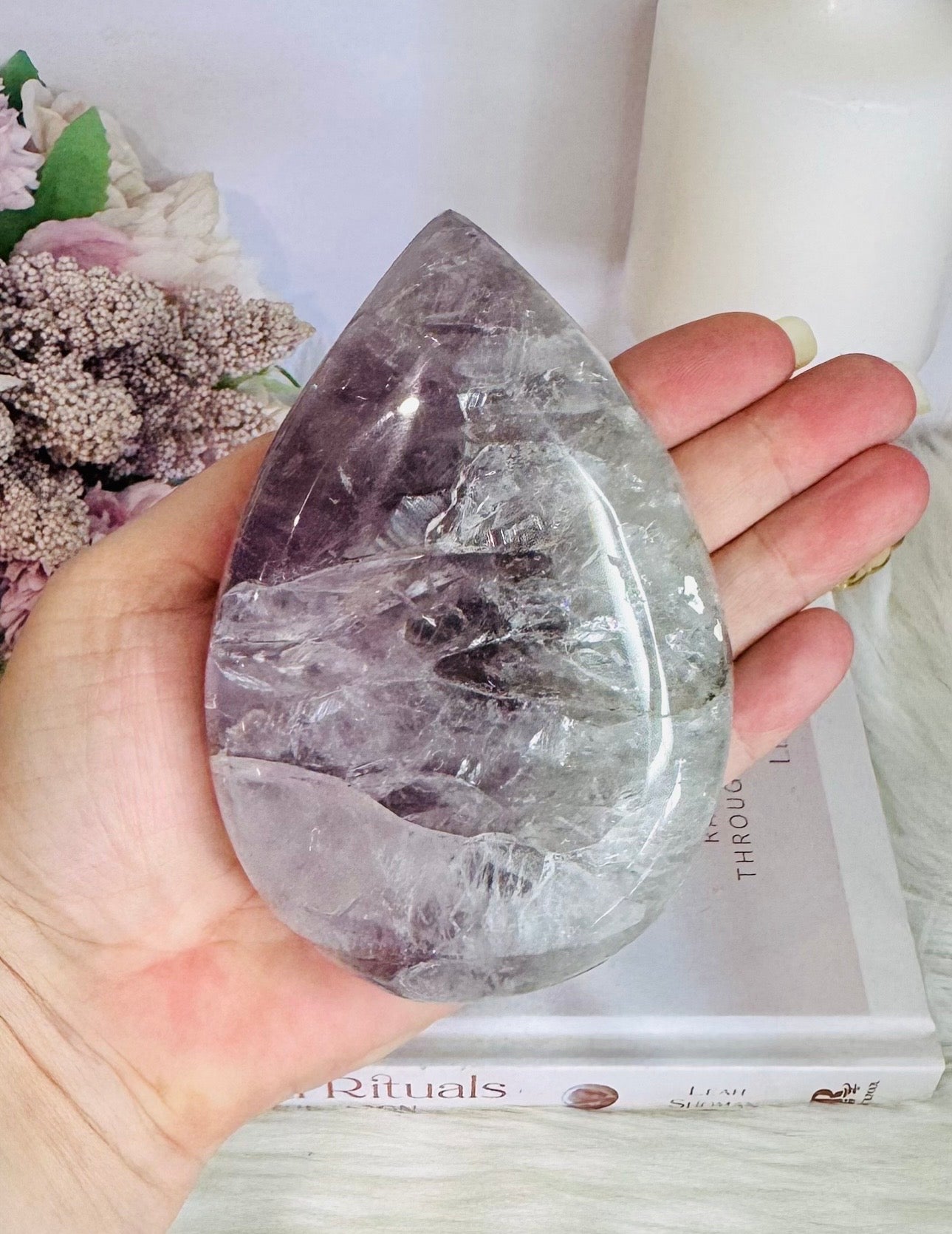Polished Chunky Amethyst Flame | Freeform on Stand 17cm 683g