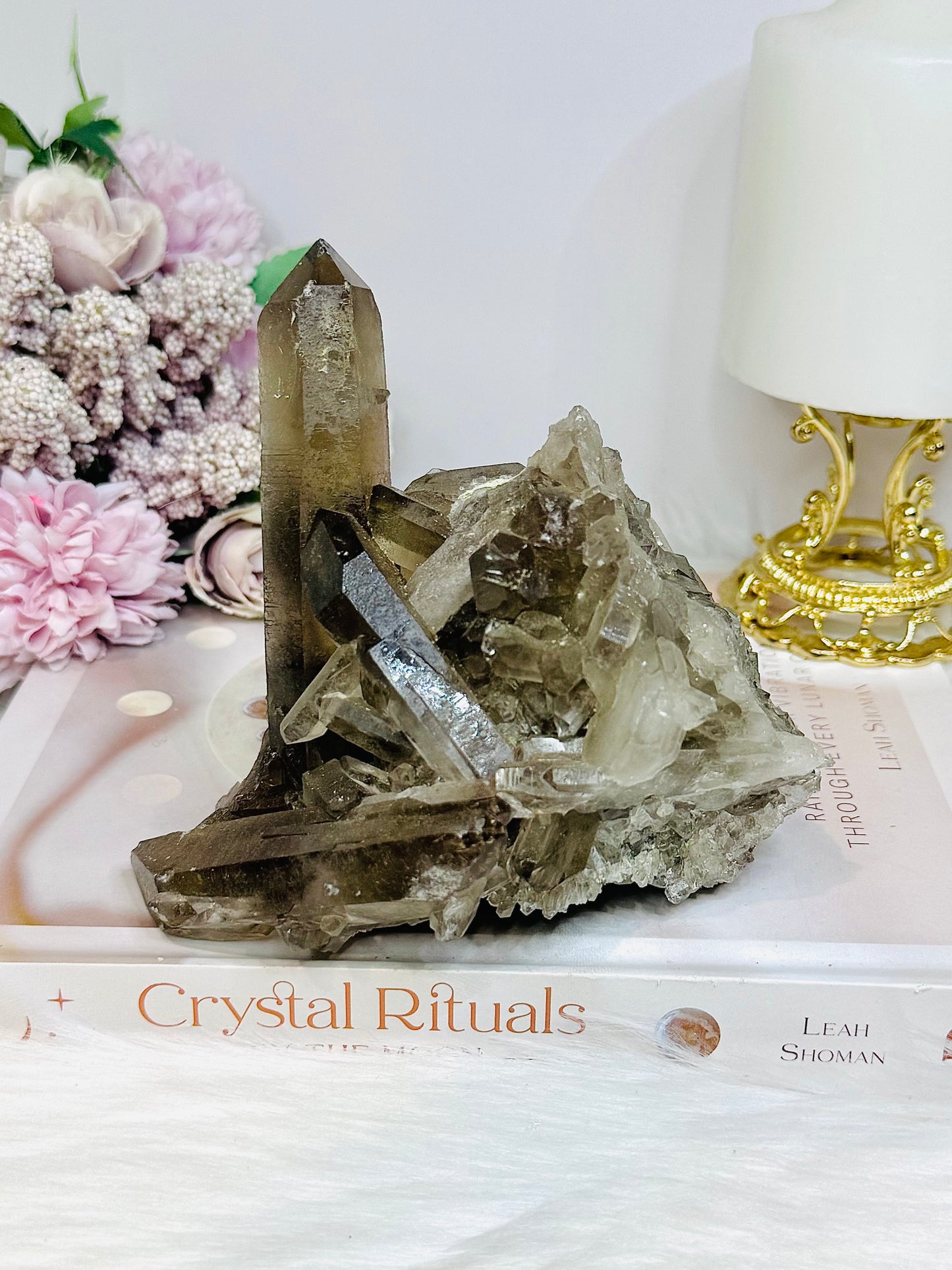 Brazilian Smokey Quartz Cluster 728g 13cm