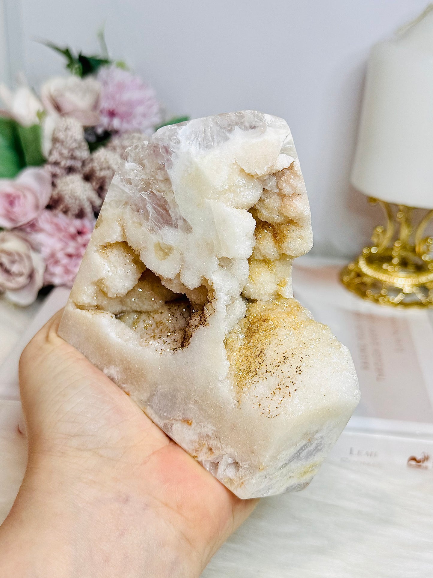 High Grade Pink Amethyst Sugar Druzy Freeform 10.5cm 505g