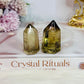 Set of 2 Small Citrine Towers | Points