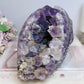 Huge Amethyst Druzy Carved Skull 18.5cm 2.46KG
