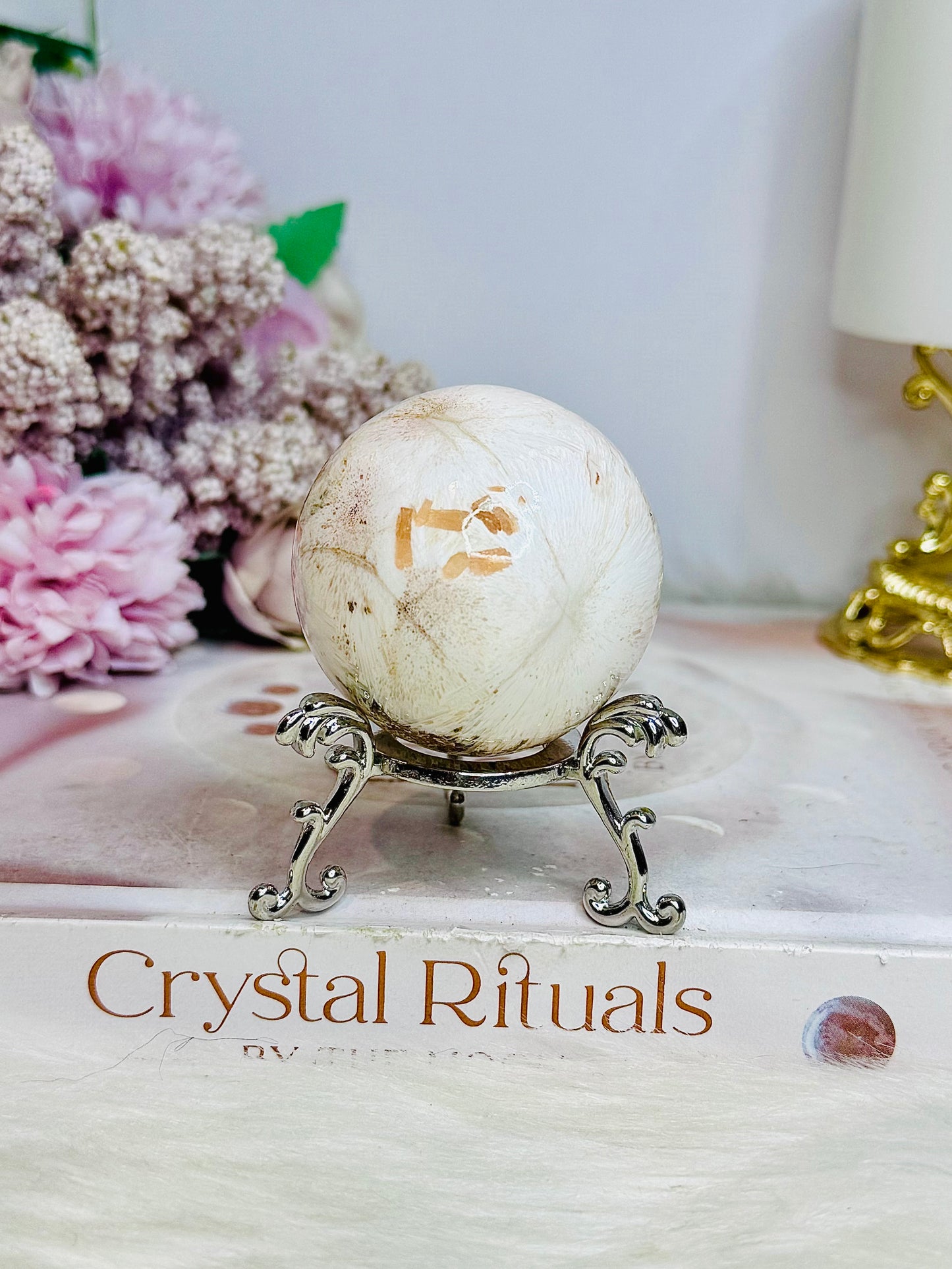 Scolecite Sphere on Stand 115g