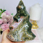 Huge Ocean Jasper Carved Flame | Freeform 17cm 1.14KG