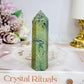 Moss Agate Tower 9cm