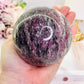 Large High Grade 624gram Pink Tourmaline Sphere On Stand