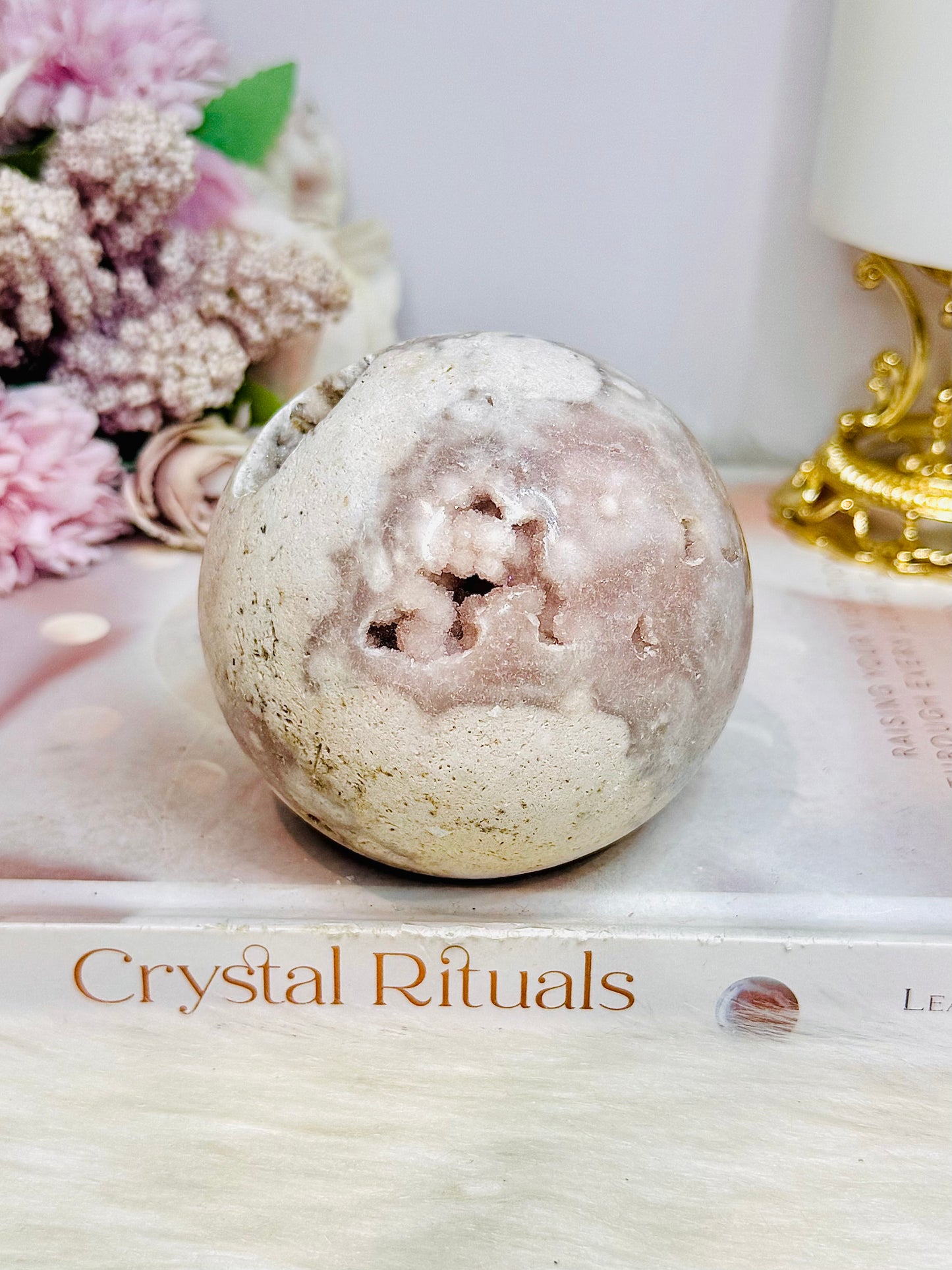 Pink Amethyst Druzy Sphere 562g