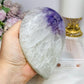 Large Chunky Amethyst In Quartz Teardrop | Freeform on Stand 675g 14cm