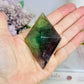 Fluorite Diamond On Stand 14cm
