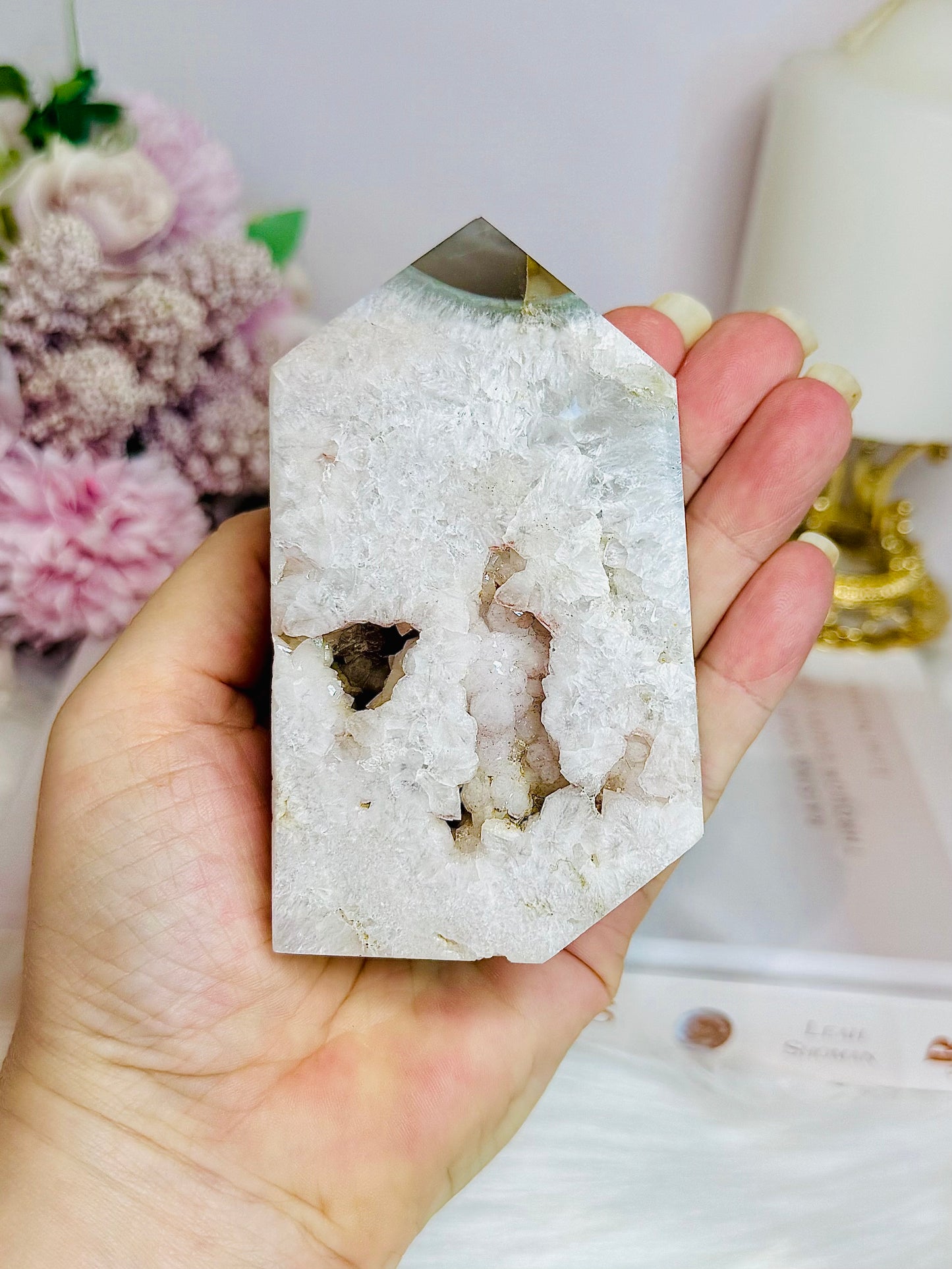 Chunky Druzy Agate Tower 10.5cm